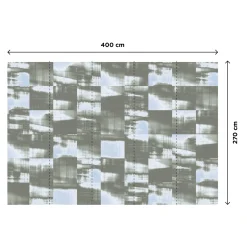 Clearance Papier peint panoramique XL PATCHY 400 x 270 cm bleu clair grisé Papiers Peints Panoramiques|Papiers Peints