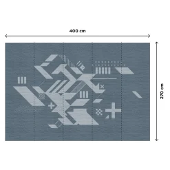 Outlet Papier peint panoramique XL JASPE 400 x 270 cm bleu jeans - 4MURS Papiers Peints Panoramiques