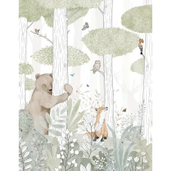 Fashion Papier peint panoramique L CALM FOREST SMALL LIFE 200 x 270 cm - Enfant Décors Panoramiques Enfant|Papiers Peints Enfant