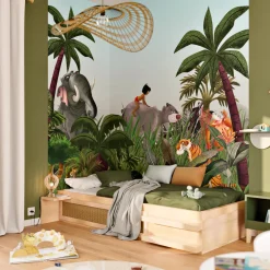 Fashion Papier peint panoramique XL LE LIVRE DE LA JUNGLE 300 x 280 cm - 4MURS Enfant Décors Panoramiques Enfant|Papiers Peints Enfant