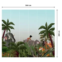 Fashion Papier peint panoramique XL LE LIVRE DE LA JUNGLE 300 x 280 cm - 4MURS Enfant Décors Panoramiques Enfant|Papiers Peints Enfant