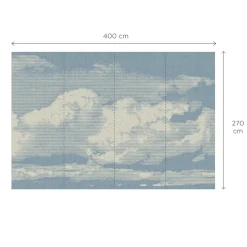 New Papier peint panoramique XL NUBE 400 x 270 cm bleu ciel - 4MURS Papiers Peints Panoramiques|Papiers Peints
