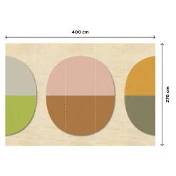 Discount Papier peint panoramique XL OVALINE 400 x 270 cm rose pastel et brun Papiers Peints Panoramiques|Papiers Peints