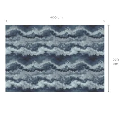 Sale Papier peint panoramique XL MOSAICO 400 x 270 cm bleu foncé - 4MURS Papiers Peints Panoramiques|Papiers Peints