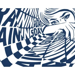 Discount Papier peint panoramique XL RAINING DAY X NAIRONE 360 x 270 cm bleu jean Papiers Peints Panoramiques