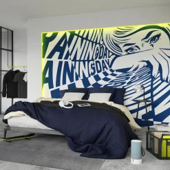 Discount Papier peint panoramique XL RAINING DAY X NAIRONE 360 x 270 cm bleu jean Papiers Peints Panoramiques