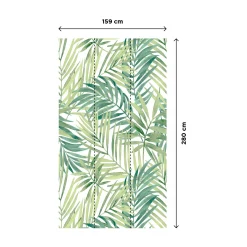 Outlet Papier peint panoramique L LUMIA 159 x 280 cm vert feuille - 4MURS Papiers Peints Panoramiques|Papiers Peints