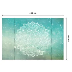 Hot Papier peint panoramique XL MARIGOL 400 x 270 cm bleu turquoise Papiers Peints Panoramiques|Papiers Peints