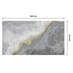 Outlet Papier peint panoramique XXL MARMOR 500 x 270 cm gris perle et mordoré Papiers Peints Panoramiques|Papiers Peints