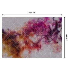 Online Papier peint panoramique XL PIXELCOLORS 400 x 270 cm rose fuchsia et orange sanguine Papiers Peints Panoramiques|Papiers Peints
