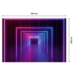 Clearance Papier peint panoramique XL NEON LIGHTS 350 x 255 cm - 4MURS Papiers Peints Panoramiques