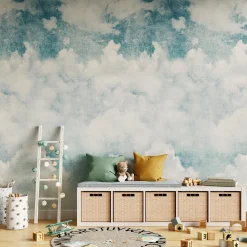 Online Papier peint panoramique L BLUE CLOUDS 159 x 280 cm - 4MURS Papiers Peints Panoramiques|Papiers Peints