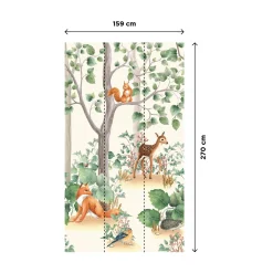 Best Papier peint panoramique L LITTLE FOREST 159 x 270 cm - 4MURS Enfant Décors Panoramiques Enfant|Papiers Peints Enfant