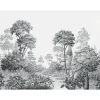 New Papier peint panoramique XL BEAULIEU 371 x 280 cm noir et blanc Papiers Peints Panoramiques