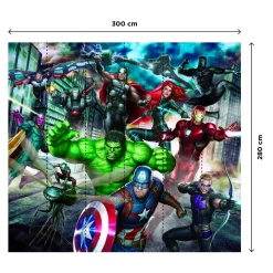 Outlet Papier peint panoramique XL MARVEL AVENGERS 300 x 280 cm - 4MURS Enfant Décors Panoramiques Enfant|Papiers Peints Enfant