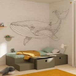 Best Papier peint panoramique XL WALLY 400 x 270 cm blanc - 4MURS Enfant Décors Panoramiques Enfant|Papiers Peints Enfant