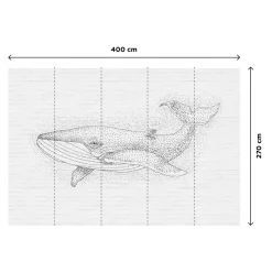 Best Papier peint panoramique XL WALLY 400 x 270 cm blanc - 4MURS Enfant Décors Panoramiques Enfant|Papiers Peints Enfant
