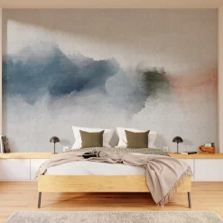 Discount Papier peint panoramique XL INKY 400 x 270 cm bleu ciel et rouge orangé Papiers Peints Panoramiques|Papiers Peints
