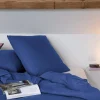 Fashion Parure de lit BLUE coloris bleu outremer 240 x 220 cm - 4MURS Linge De Maison
