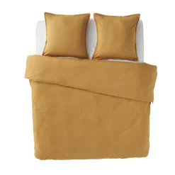 Hot Parure de lit en coton lavé ZOHA caramel 260 x 240 cm - 4MURS Linge De Maison