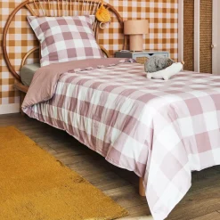Hot Parure de lit en coton lavé EMMA coloris mauve 140 x 200 cm - 4MURS Enfant Textile De Maison Enfant|Linge De Maison