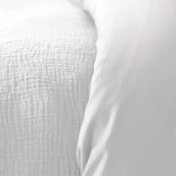 Discount Parure de lit en gaze de coton ANOKIAS blanc 240 x 260 cm - 4MURS Linge De Maison