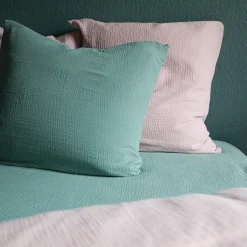 Discount Parure de lit en gaze de coton ANOKIAS amande 240 x 220 cm - 4MURS Linge De Maison