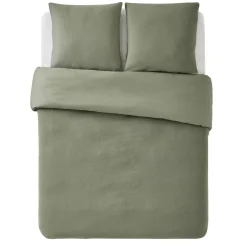 New Parure de lit en gaze de coton ANOKIAS kaki 240 x 260 cm - 4MURS Linge De Maison