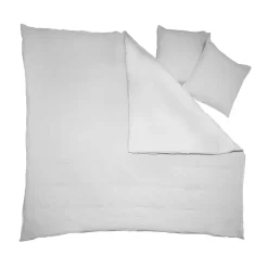 Hot Parure de lit en gaze de coton ANOKIAS gris perle 240 x 260 cm - 4MURS Linge De Maison