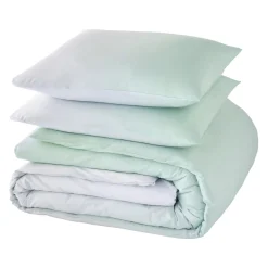 Sale Parure de lit en percale de coton UMA bleu acqua 240 x 220 cm - Linge De Maison