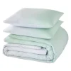 Hot Parure de lit en percale de coton UMA bleu acqua 260 x 240 cm - Linge De Maison