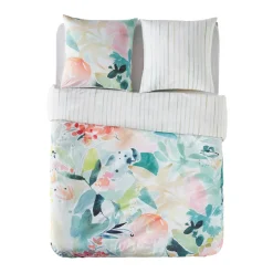 Best Parure de lit en percale de coton AQUARELLA multicolore 260 x 240 cm Linge De Maison