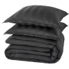 Fashion Parure de lit en satin de coton BONE anthracite 240 x 220 cm - Linge De Maison