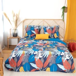 Clearance Parure de lit en satin de coton PARADE multicolore 260 x 240 cm Linge De Maison