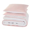 Clearance Parure de lit en toile de coton POUPIE blanc 240 x 220 cm - 4MURS Linge De Maison