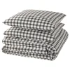 Best Parure de lit en toile de coton SOL beige/anthracite 240 x 220 cm Linge De Maison