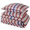 New Parure de lit en toile de coton CASSAN rouge 240 x 220 cm - Linge De Maison