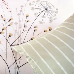 Online Parure de lit en toile de coton SOLIFLORE blanc 260 x 240 cm - 4MURS Linge De Maison