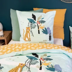 Best Parure de lit JUNGLE MANIA coloris multicolore 140 x 200 cm - 4MURS Enfant Textile De Maison Enfant|Linge De Maison