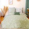 Sale Parure de lit satin bio SUSIE vert amande 260 x 240 cm - 4MURS Linge De Maison
