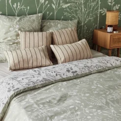 Sale Parure de lit satin bio SUSIE vert amande 260 x 240 cm - 4MURS Linge De Maison