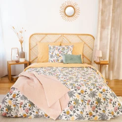 Discount Parure de lit satin bio WAYAN coloris ocre 240 x 220 cm - 4MURS Linge De Maison