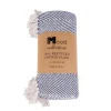 Discount Plaid coton recyclé SAXA coloris marine - 4MURS Plaids