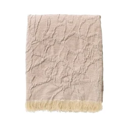 Fashion Plaid franges EDEN coloris beige - 4MURS Plaids