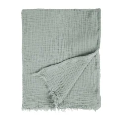 Discount Plaid gaze de coton GRISHA coloris iceberg - 4MURS Enfant Textile De Maison Enfant|Plaids