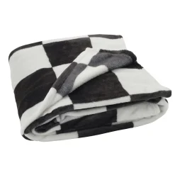 Fashion Plaid polaire LANI coloris noir/blanc - 4MURS Plaids