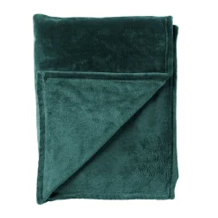 Sale Plaid polaire TILLIE coloris vert émeraude - 4MURS Plaids