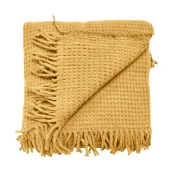 Online Plaid SELIA coloris jaune - 4MURS Plaids