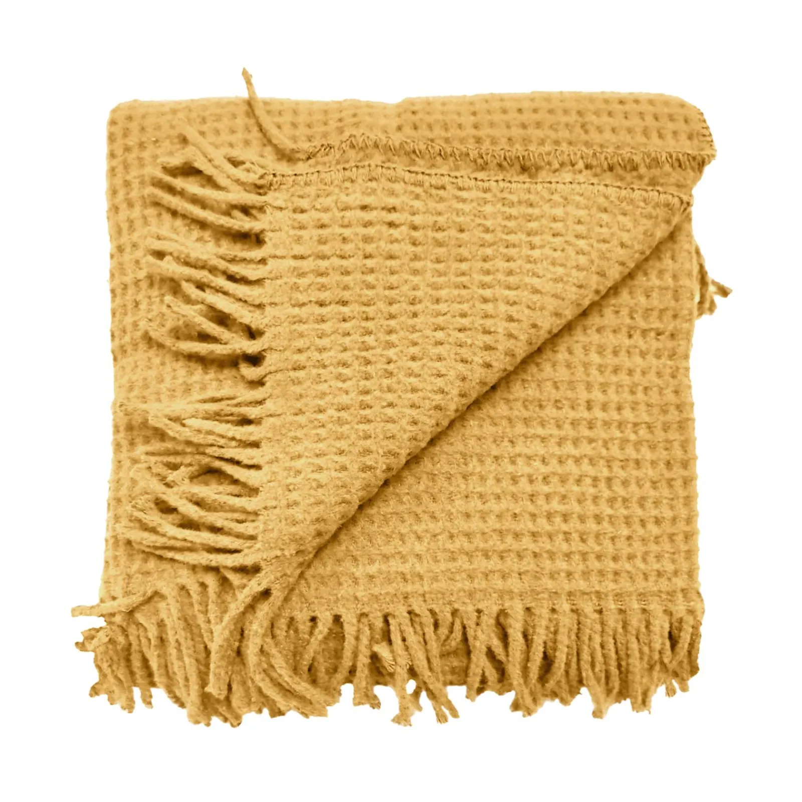 Online Plaid SELIA coloris jaune - 4MURS Plaids