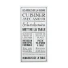 Sale Plaque métal CUISINE AVEC AMOUR coloris blanc - 4MURS Objets Muraux